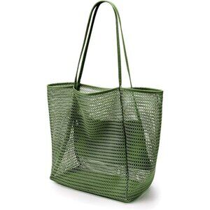 BeachNylon Mesh Tote Bag Army Green